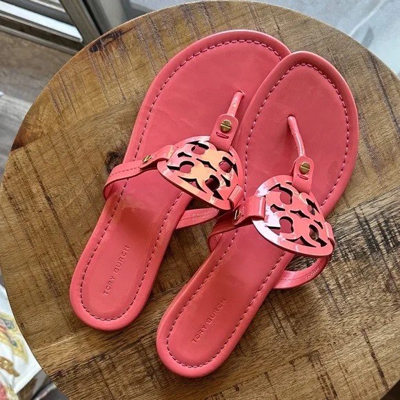 Tory Burch Women's Miller Coral Sandals - Picture 4 of 4